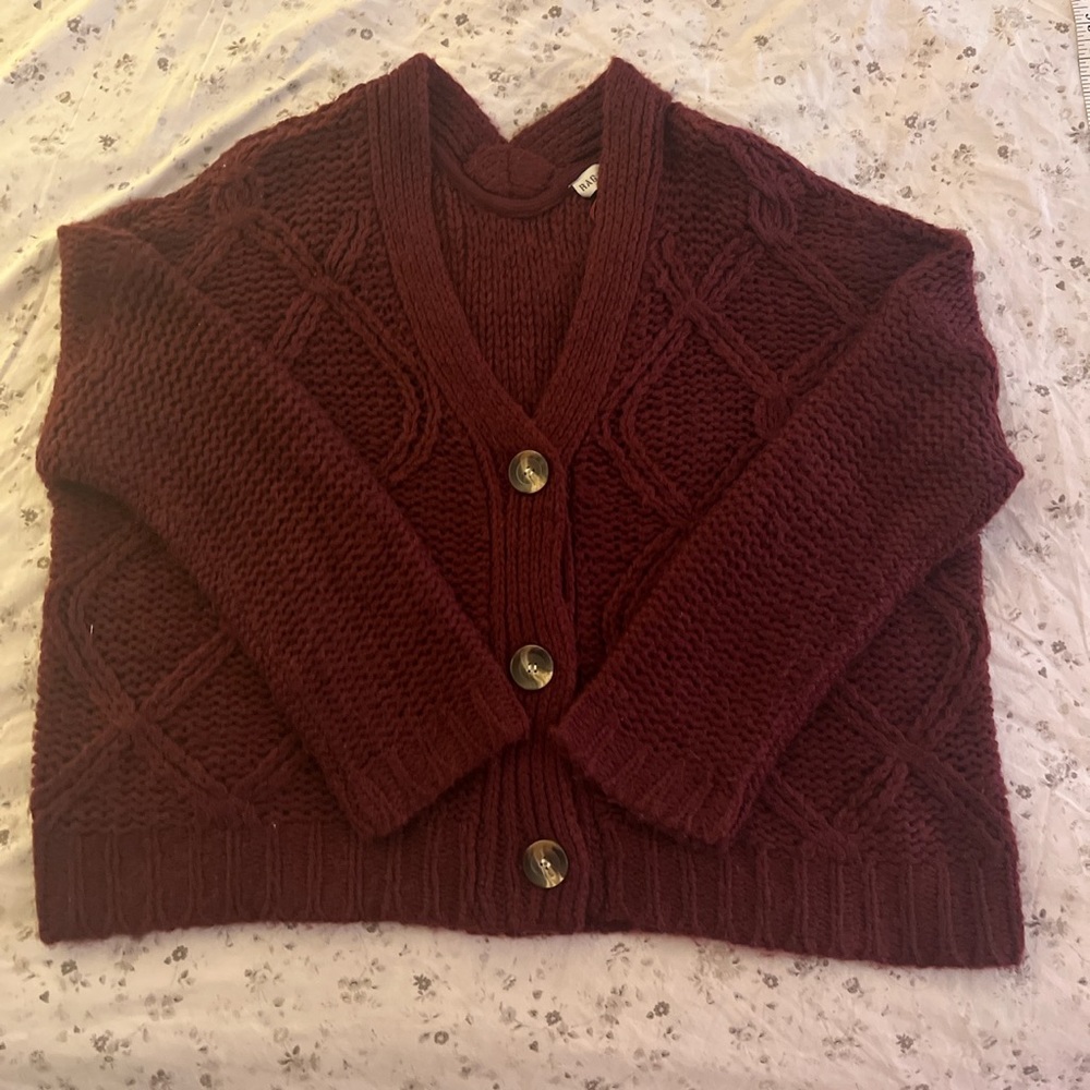 Extra small “rag supply” red cardigan in good condition